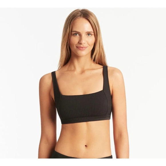 Sea Level Australia Spinnaker Square Neck Bikini Top Size 4 - Picture 1 of 8
